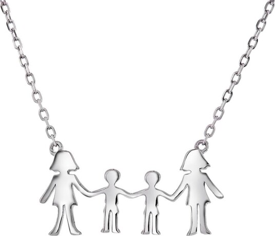 Pan Jewelry Familiesmykke i 925 sølv med mødre og to sønner