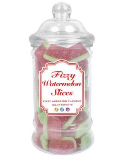 Zed Candy Fizzy Watermelon Boutique Jar   Brusende Vannmelon Vingummibiter i Flott Krukke 280 gram
