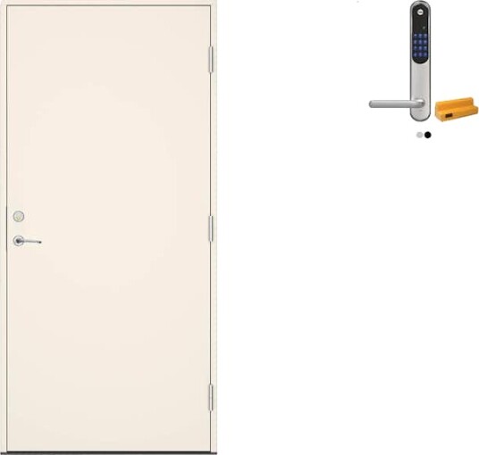 Ytterdør Swedoor Clever-Line+ Muddus med Yale Doorman Classic Home