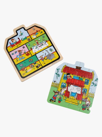 Pippi Langstrømpe Pippi - Wooden House Puzzle - Multi/patterned - ONE SIZE