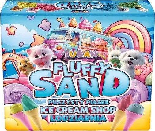 Tuban Fluffy Sand Iskremsett Med 4 Farger Og Duft 3+ År