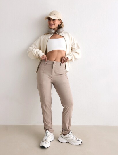 aim´n Straight Leg Cargo Pants Beige M