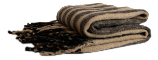 Byon Edien pledd 125 x 150 cm Svart-beige