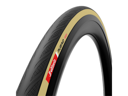 Vittoria Rubino V G2 tube road foldedekk 700x28c svart/brun Vittoria Rubino V G2 tube road foldedekk 700x28c svart/brun