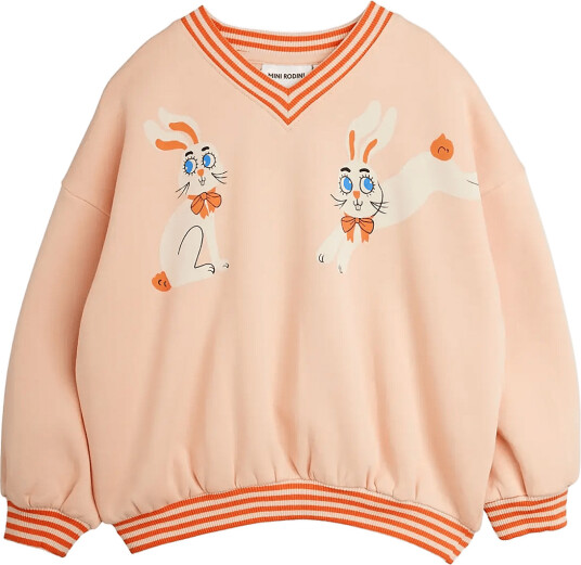 Mini Rodini Rabbits Sp Sweatshirt Pink 92/98