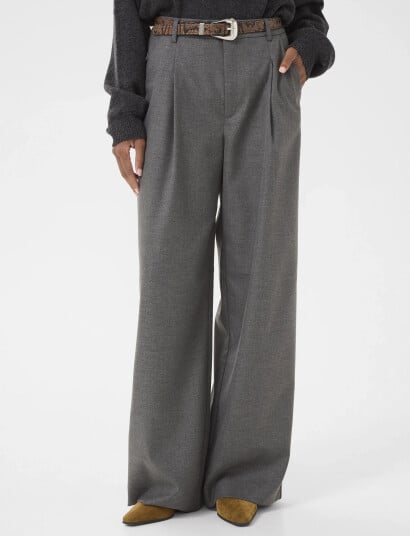 Gestuz Gzpaula Mw Wide Pants Noos - Grey - 34