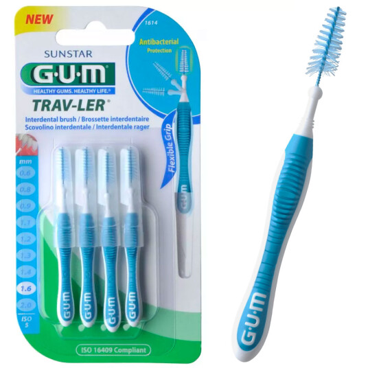 GUM TravLer interdentalbørster 4 pcs. 1,6 mm ISO 5
