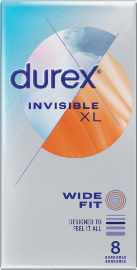 Durex Invisible XXL Kondomer 8 stk. Durex Invisible XXL Kondomer 8 stk.
