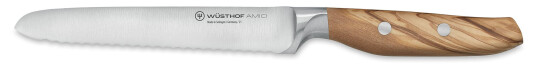 Wüsthof AMICI Liten Tagget Kniv, 14 cm Oliventre Wüsthof AMICI Liten Tagget Kniv, 14 cm Oliventre