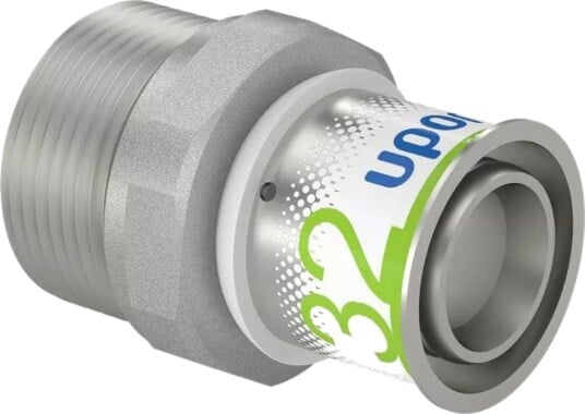 Uponor S-Press 32mm R1 1/4" MT Kobling for Gulvvarme og Radiatorsystemer