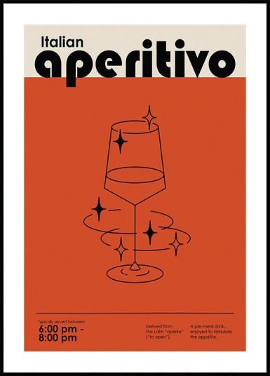 Italian Aperitivo Poster Plakat / 30x40cm Italian Aperitivo Poster Plakat / 30x40cm