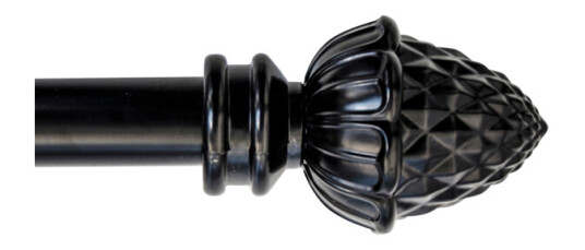 Hasta Kongle gardinstang 120-210 cm Black mdf / metall 1612061-01-210 1612061-02-210