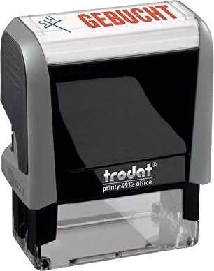 Wedo 51 4912212 Selvfargende Tekststempel Plast 42 X 12 Mm Svart Grå 65