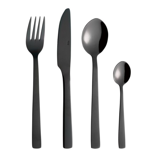 Aida Raw bestikksett 24 deler Sort Aida Raw bestikksett 24 deler Sort