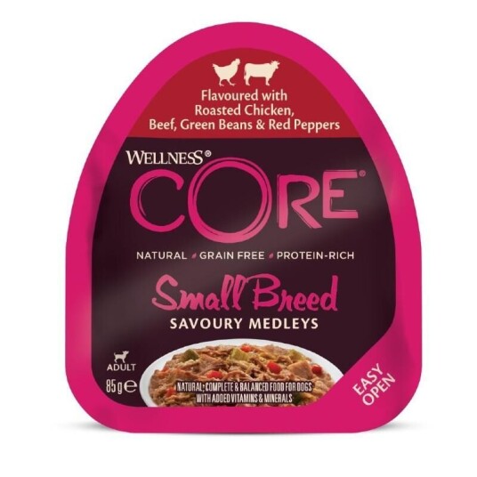 CORE Savoury Medleys Kylling & Storfe Våtfôr til Små Raser 85 g