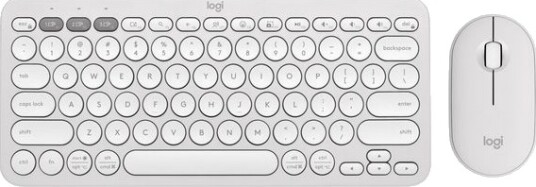 Logitech Pebble 2 Trådløs Tastatur & Mussett - QWERTY - Universell - Hvit