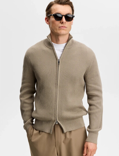 J. Lindeberg Alexis Full Zip Cardigan   Beige   XXL