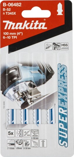 Makita B-06482 Stikksagblad 73mm, HSS - 5 pk