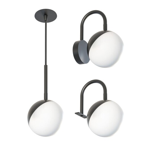 Dansani Bright Lampe 3-i-1 LEDØ120mm Svart Matt