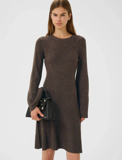 Gestuz Antaligz Wool Short Dress Noos - Brown - L Gestuz Antaligz Wool Short Dress Noos - Brown - L