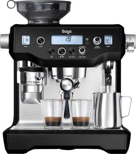 Sage The Oracle Espressomaskin Svart Trøffel med Melkeskummer Sage The Oracle Espressomaskin Svart Trøffel med Melkeskummer