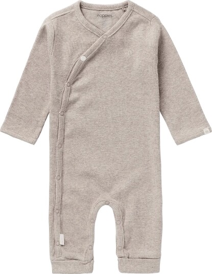 Noppies U Playsuit Ls Rib Nevis - P757 TAUPE MELANGE - 44
