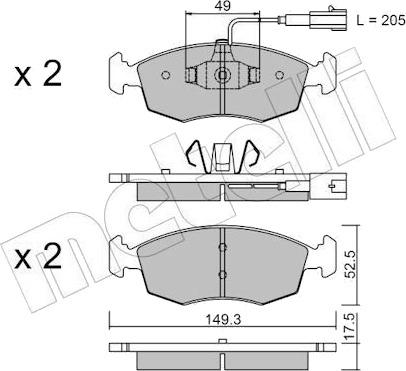 METELLI 22 0274 4 Bremseklosser