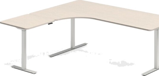 Hæve Sænkebord Dna Birk 1800X2000 Mm Venstre 3 Ben/Hvid
