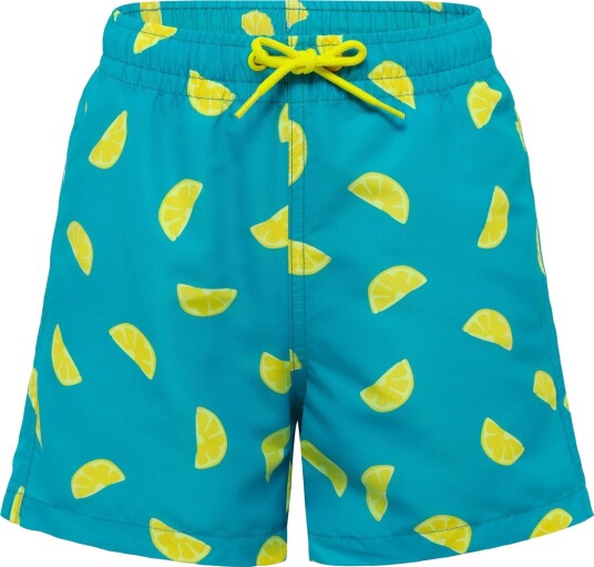 Mango Lemon Print Swimming Trunks Blue 5 6