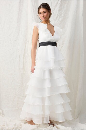 Joelle Brudekjole i organza Hvit Joelle Brudekjole i organza Hvit