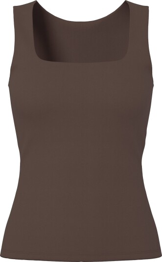 Pieces Pclula Sl Reversible Tanktop Jrs Noos Brown M
