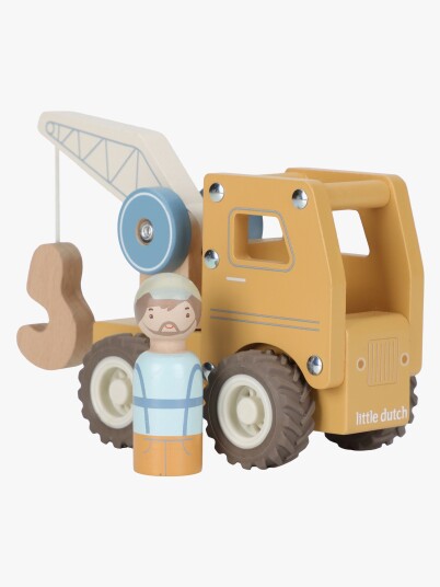 Little Dutch Little Dutch - Crane Truck W/1 Pegdoll Fsc - Yellow - ONE SIZE Little Dutch Little Dutch - Crane Truck W/1 Pegdoll Fsc - Yellow - ONE SIZE