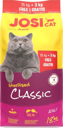 Josera JosiCat Sterilised Classic Laks Tørrfôr 3 Kg