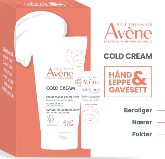 Avène Cold Cream Hånd & Leppe Gave 1 sett