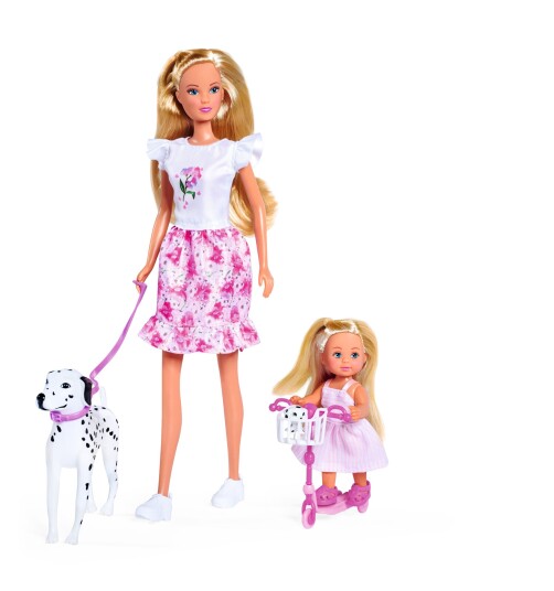 Simba Toys Steffi Love Dog Walk Lekesett