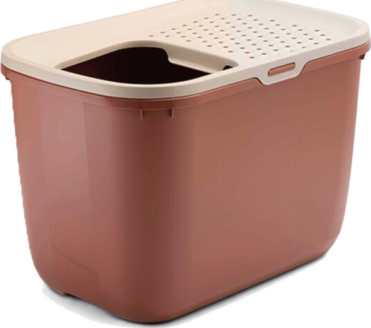 Kattebakke Hop In Giant Med Tak 58.5X39X39.6Cm Champagne Pink Tuscan Red Katt Toalett Og Kattesand Savic Kattebakke Hop In Giant Med Tak 58.5X39X39.6Cm Champagne Pink Tuscan Red Katt Toalett Og Kattesand Savic