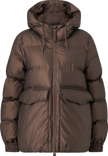 Rains Pufferjakke Alta A line Puffer W Jacket W3t3 Brun
