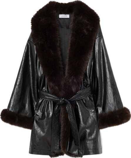 Laagam Oriane Black Short Coat   BLACK   XL/42