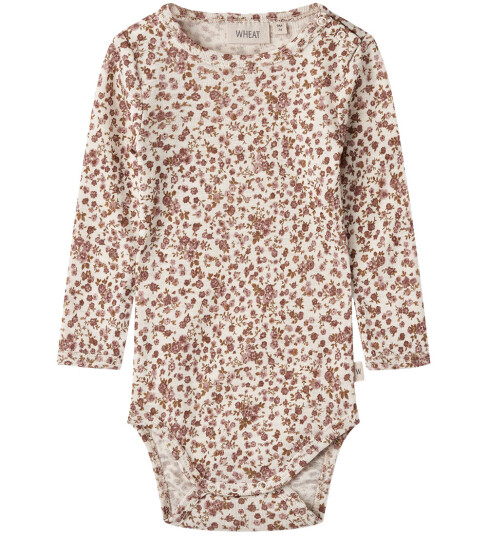 Wheat Body L/æ   Lucca   Rose Blomster   Wheat   56   Langermet Body Lilla Rosa