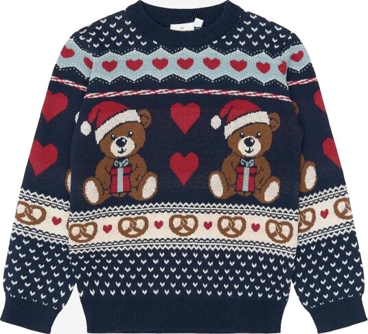 The New Tnholiday Jacquard Pullover - MULTI COLOUR - 98/104