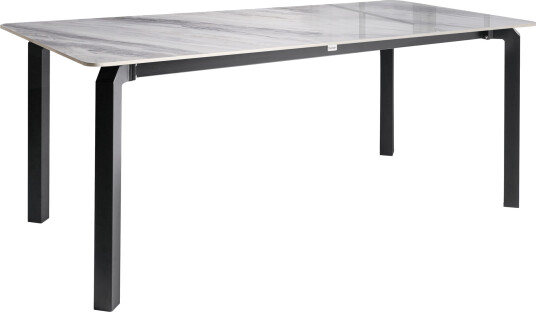 Spisebord utendørs Feletto 90x180 cm Stein Grå/Svart