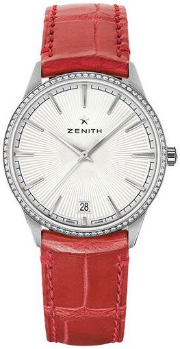 Zenith Dameklokke 16.3200.670 01.C831 Elite Classic Sølvfarget/Lær