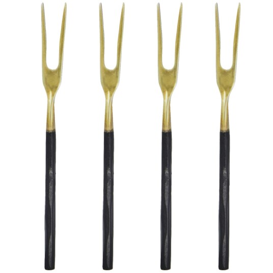 House Doctor Serveringsgaffel 4 pk Antique Brass