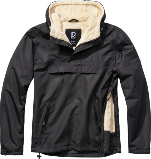 Brandit Windbreaker Sherpa Jakke L Svart