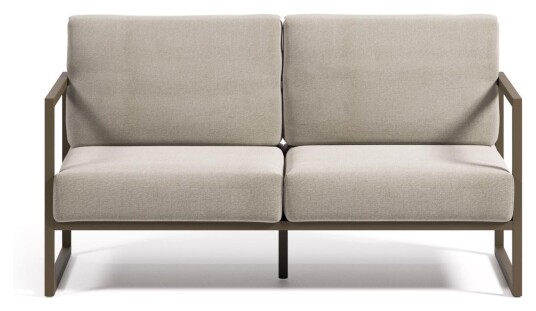 Kave Home Comova 2-pers. Loungesofa 152 cm - Lysegrå/Grønn aluminium 1742543-01-0 1715028-01-0 Kave Home Comova 2-pers. Loungesofa 152 cm - Lysegrå/Grønn aluminium 1742543-01-0 1715028-01-0