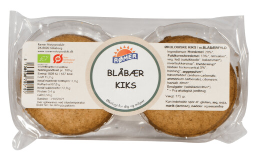 Rømer Kjeks M/blåbærfyll Økologisk 175g Rømer Kjeks M/blåbærfyll Økologisk 175g