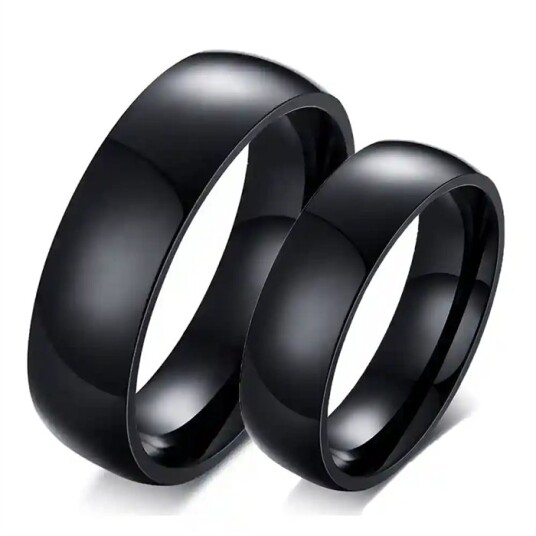 Blackcoat forlovelsesring glossy i rustfritt stål