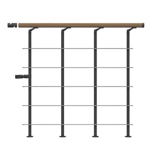 Dolle Gelender Til Repos Style6 Eik Oljet Startkit Svart