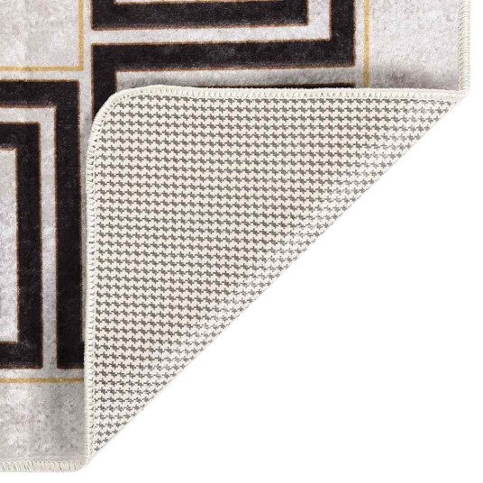 vidaXL Vaskbart teppe 80x300 cm lys beige sklisikker