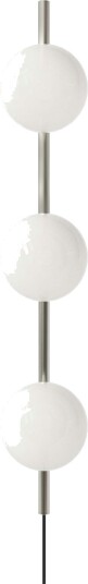 Ovoid Triple Vegglampe, Rustfritt Stål